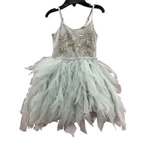 Tutu De Monde Mint Embellished Tulle Dress 6-12 Months